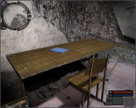 Go through the door marked with the orange point and once down, head right to the stairs at the white point - Walkthrough - Laboratory X8 - Walkthrough - S.T.A.L.K.E.R.: Call of Pripyat - Game Guide and Walkthrough