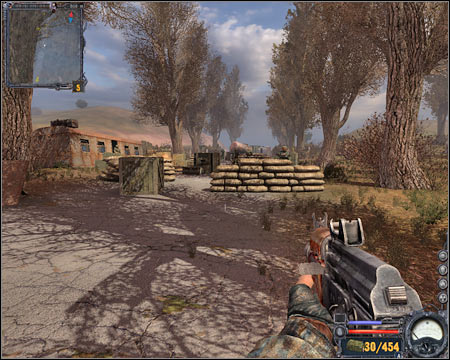 6) Camp in south-east - Obviously there are some Freedom soldiers here - The Dark Valley - Maps - part 2 - Walkthrough - S.T.A.L.K.E.R.: Clear Sky - Game Guide and Walkthrough
