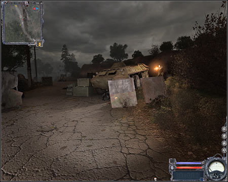 Thankfully, you can feel safe once you're inside the southern base - Agroprom Institute - Quests - part 2 - Walkthrough - S.T.A.L.K.E.R.: Clear Sky - Game Guide and Walkthrough