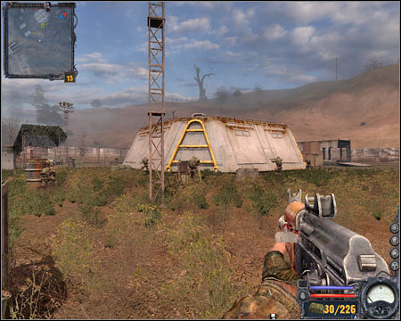 2) Eastern checkpoint - You will come across a small outpost here - Yantar - Map - Walkthrough - S.T.A.L.K.E.R.: Clear Sky - Game Guide and Walkthrough