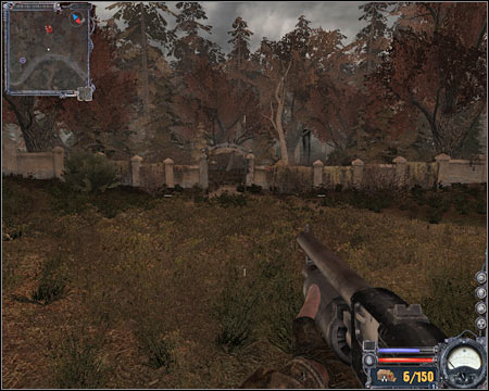 5) Destroyed brick wall - This is an alternative route to Red Forest and to the northern encampment - Red Forest - Maps - part 1 - Walkthrough - S.T.A.L.K.E.R.: Clear Sky - Game Guide and Walkthrough