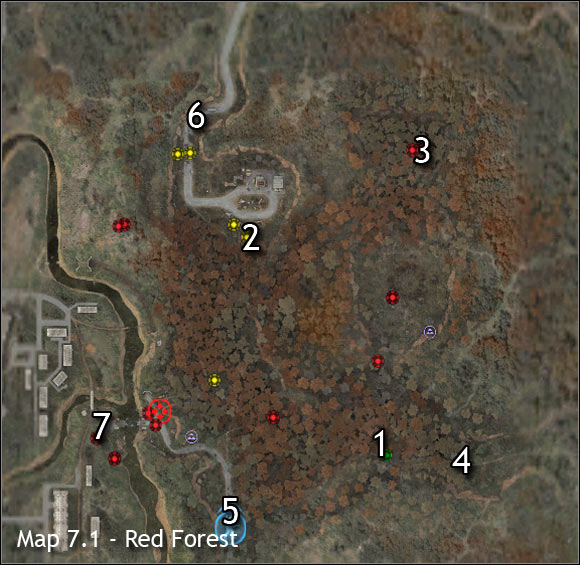 Main map - Red Forest - Walkthrough - S.T.A.L.K.E.R.: Clear Sky - Game Guide and Walkthrough