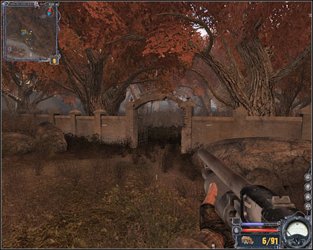 13) Entrance to the hideout - You'll have to find this entrance to solve one of the main quests given to you by the Woodsman - Red Forest - Maps - part 3 - Walkthrough - S.T.A.L.K.E.R.: Clear Sky - Game Guide and Walkthrough