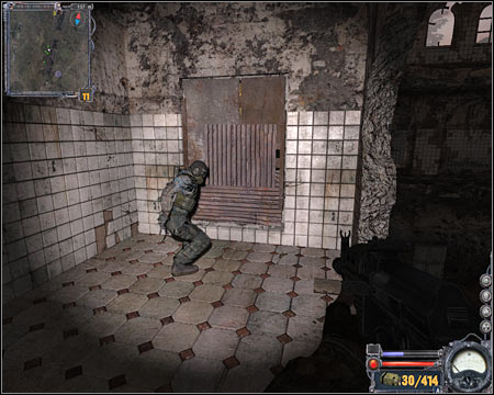 There's a tunnel to your left and obviously that's where you'll have to go - Hospital - Quests - part 2 - Walkthrough - S.T.A.L.K.E.R.: Clear Sky - Game Guide and Walkthrough