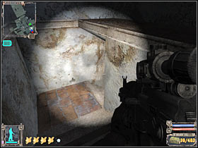 The mutant should be standing at the other end of this large room - X18 - Quests - The Dark Valley - S.T.A.L.K.E.R.: Shadow of Chernobyl - Game Guide and Walkthrough