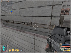 You will have to make several other jumps here in order to reach a larger metal platform (#1) - C-Consciousness - p. 2 - Possible endings - S.T.A.L.K.E.R.: Shadow of Chernobyl - Game Guide and Walkthrough