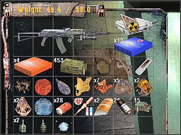 It's very important that you don't carry too many objects in the inventory. Otherwise you wouldn't be able to use the sprint button too often. - How to survive - hints - Additional data - S.T.A.L.K.E.R.: Shadow of Chernobyl - Game Guide and Walkthrough