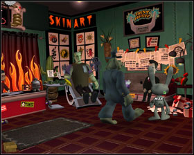 Talk to Agent Superball and take chocolate heart - Episode 203: Night of the Raving Dead - part 5 - Episode 203: Night of the Raving Dead - Sam & Max: Season 2 - Game Guide and Walkthrough