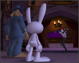 When everybody left Sybil, take Soul Mater from the table and go to Stuttgart - Episode 203: Night of the Raving Dead - part 6 - Episode 203: Night of the Raving Dead - Sam & Max: Season 2 - Game Guide and Walkthrough