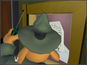 Use screwdriver on cabinet on the right and take President's letter - Episode 204: Chariots of The Dogs - part 2 - Episode 204: Chariots of The Dogs - Sam & Max: Season 2 - Game Guide and Walkthrough