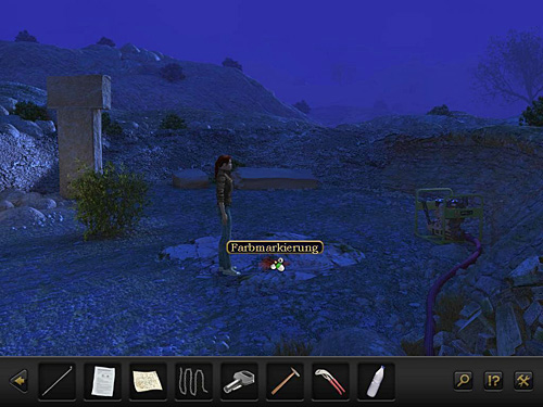 Visit subsequent sectors looking for red markings on the rocky ground - you'll find it in the sector D - Get to Emre - Chapter 2 - Gbekli Tepe, Turkey - Secret Files 3: The Archimedes Code - Game Guide and Walkthrough