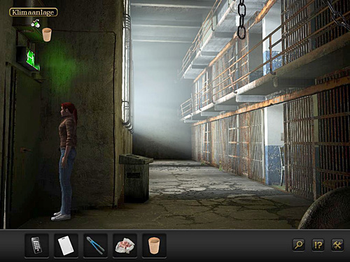 Now pour the water on the air conditioning located over the exit door - Get to the adjacent building - Chapter 5 - Alcatraz, USA - Secret Files 3: The Archimedes Code - Game Guide and Walkthrough