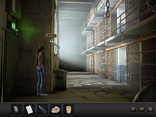 Now you can easily cut the cable and then use it to tie the blanket with bricks - Get to the adjacent building - Chapter 5 - Alcatraz, USA - Secret Files 3: The Archimedes Code - Game Guide and Walkthrough