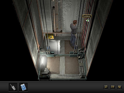As Max, climb up the red ladder on the right to go out from the elevator shaft - Open the transformer building - Chapter 9 - CERN, Switzerland - Secret Files 3: The Archimedes Code - Game Guide and Walkthrough