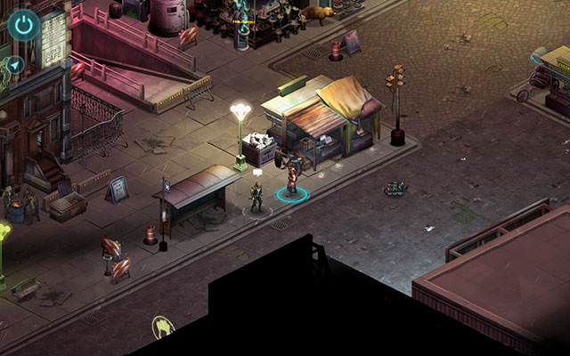 Paco waits at the bus stop - Pike Place Market - Walkthrough - Shadowrun Returns - Game Guide and Walkthrough