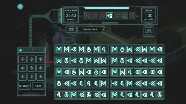 In the upper part you will notice elements that must be found in one of the sequences shown below - Hacking (Matrix) - Shadowrun: Hong Kong - Game Guide and Walkthrough