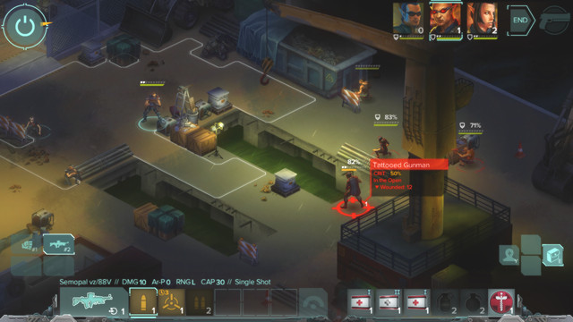 The mission screen - here, you can view your objectives, mission description and the current amount of cash - Hard Landing - main mission - Docks M1 - Shadowrun: Hong Kong - Game Guide and Walkthrough