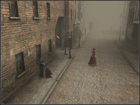 Go to the bottom of the screen until you will leave the main street (Commercial Street - street names can be checked by clicking on the plates located on the corners of every building) - Whitechapel, 1st September 1888 - Walkthrough - Sherlock Holmes vs. Jack the Ripper - Game Guide and Walkthrough