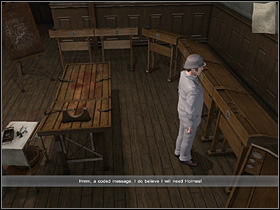 Go to the other side of the desk, move it with the hook and take the card that is hidden there - London Hospital, 12 September 1888 - Walkthrough - Sherlock Holmes vs. Jack the Ripper - Game Guide and Walkthrough