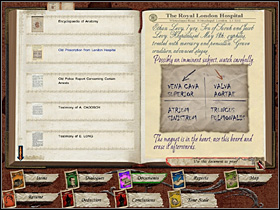 You will see a chart with a puzzle - London Hospital, 12 September 1888 - Walkthrough - Sherlock Holmes vs. Jack the Ripper - Game Guide and Walkthrough