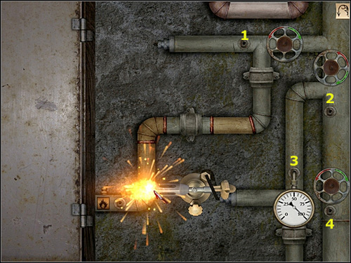 Point the flame to each of the five connections - Whitechapel, 12 September 1888 - part 2 - Walkthrough - Sherlock Holmes vs. Jack the Ripper - Game Guide and Walkthrough