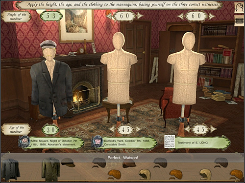 Now it is time to determine height, age and appearance of the murderer - Baker Street, 9th October 1888 - part 1 - Walkthrough - Sherlock Holmes vs. Jack the Ripper - Game Guide and Walkthrough
