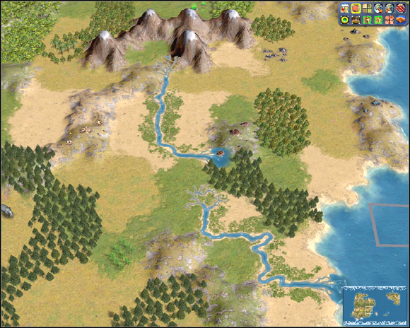 This landscape is more diverse. You have Gold, flood plains, but also forest (useful in limiting of negative influence of flood plains on health of our citizens) and two resources in reach. - City specialisation and surrounding terrain - The economy - Sid Meiers Civilization IV - Game Guide and Walkthrough