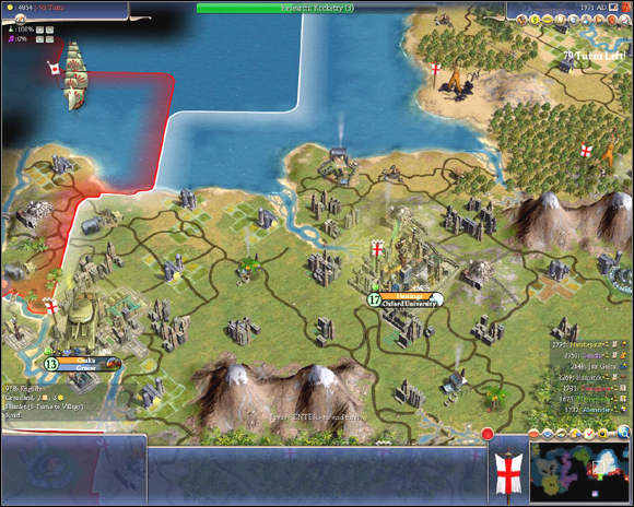 A typical coastal city. As we can see, there are same land improvements increasing Production output - it's very important especially when you want to produce same naval units. - Terrain - general advice - The economy - Sid Meiers Civilization IV - Game Guide and Walkthrough