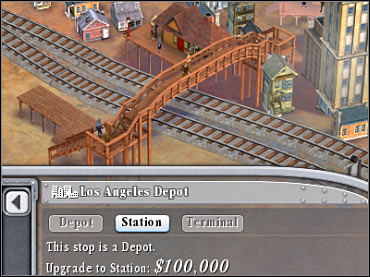 Upgrading your depots is very important. Make sure that all major cities have terminals. Buying these objects will increase your profits. - Scenario 1 - Southwest U.S. - Game scenarios - Sid Meiers Railroads! - Game Guide and Walkthrough
