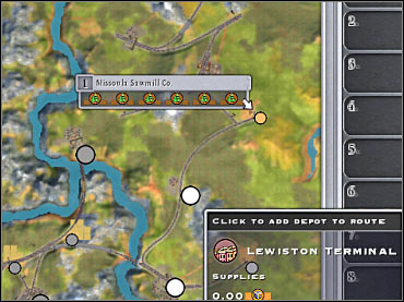 You should consider taking a closer look at the small village of Lewiston - Scenario 4 - Northwest U.S. - Game scenarios - Sid Meiers Railroads! - Game Guide and Walkthrough