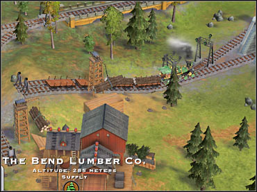 Reaching one of the nearby sawmills is going to be very important - Scenario 4 - Northwest U.S. - Game scenarios - Sid Meiers Railroads! - Game Guide and Walkthrough