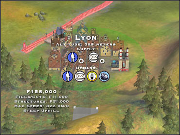 You will probably have to construct a much larger tunnel in order to be able to reach Lyon - Scenario 6 - France - Game scenarios - Sid Meiers Railroads! - Game Guide and Walkthrough