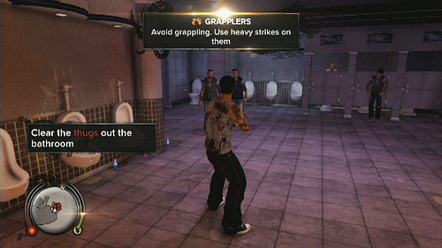 Another enemies are waiting in the bathroom and on the ground floor - Club Bam Bam - Walkthrough - Sleeping Dogs - Game Guide and Walkthrough