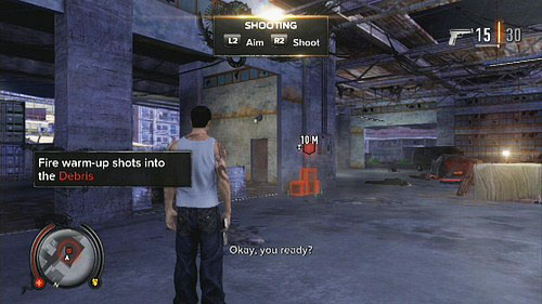 To aim, hold the L2, to fire press R2 - Chain of Evidence - Walkthrough - Sleeping Dogs - Game Guide and Walkthrough