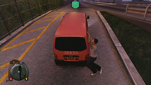 Being on the car, move Shen to the door on the right - Bride To Be - Walkthrough - Sleeping Dogs - Game Guide and Walkthrough
