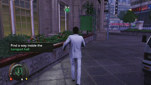 After the cut scene go to the door, and climb up on the wall on the right - The Wedding - Walkthrough - Sleeping Dogs - Game Guide and Walkthrough