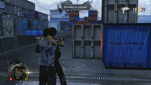 After beating up the thug, hide behind the container - Loose Ends - Walkthrough - Sleeping Dogs - Game Guide and Walkthrough