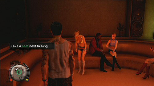 When all girls sit, take a seat next to King - Important Visitor - Walkthrough - Sleeping Dogs - Game Guide and Walkthrough