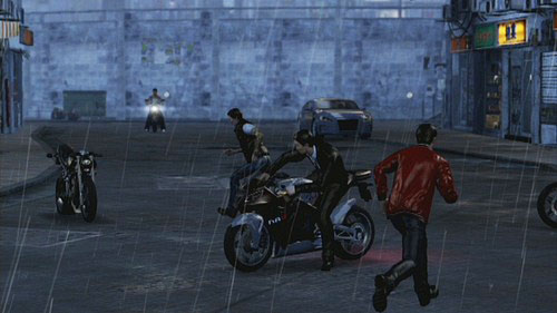 As you approach the thug, he gets on the motorcycle and starts going away - Buried Alive - Walkthrough - Sleeping Dogs - Game Guide and Walkthrough