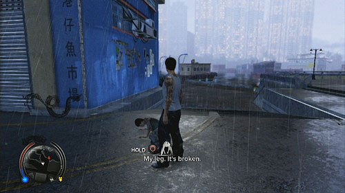Run after him until he breaks his leg, beat him up and take your money - Aberdeen - Secondary Missions - Sleeping Dogs - Game Guide and Walkthrough