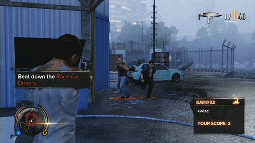 Firstly smash enemies standing around the car and then pick up the crowbar from the trunk and destroy the car - Kennedy Town - Secondary Missions - Sleeping Dogs - Game Guide and Walkthrough