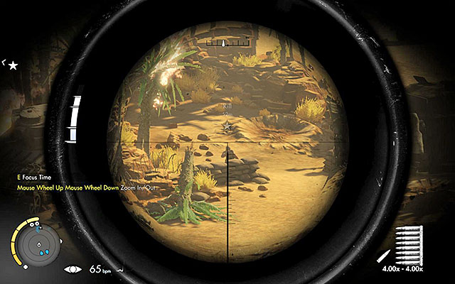 Use your sniper rifle to get rid of the observers. - Eliminating artillery observers - Mission 1 - Siege of Tobruk - Sniper Elite III: Afrika - Game Guide and Walkthrough