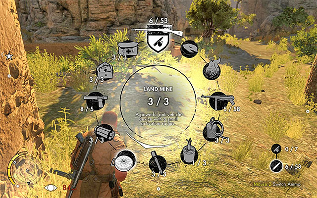 The main character in the game, besides the obvious sniper rifle, has an access to various elements of equipment - Equipment - Hints - Sniper Elite III: Afrika - Game Guide and Walkthrough