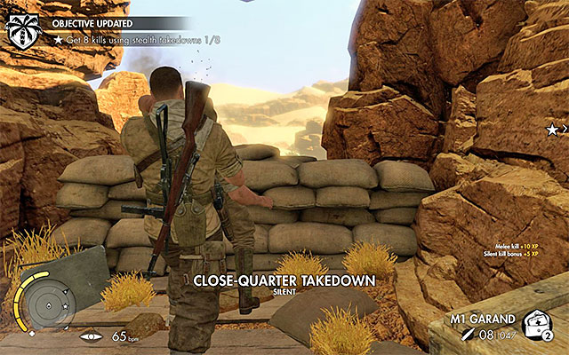 Its worth to eliminate the enemies with stealth. - Crossing the mountain pass - Mission 1 - Siege of Tobruk - Sniper Elite III: Afrika - Game Guide and Walkthrough