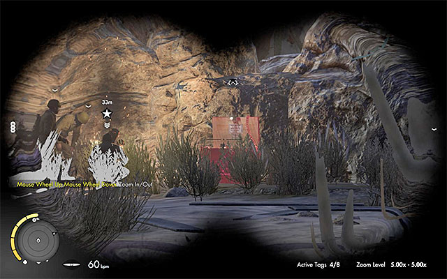 There are two enemies in the close vicinity of the officer, who should be permanently stationed there (at least two more patrol other routes), so its unadvised to charge at him from the very beginning - Eliminating the third enemy officer - Mission 2 - Gaberoun - Sniper Elite III: Afrika - Game Guide and Walkthrough