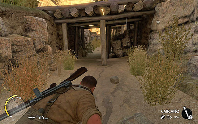 Use the trenches and lower paths to stay undetected - Exploring the southern camp - Mission 3 - Halfaya Pass - Sniper Elite III: Afrika - Game Guide and Walkthrough
