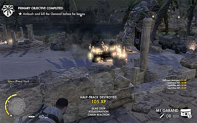 The moment of destruction. - Arranging the ambush for the general - Mission 2 - Gaberoun - Sniper Elite III: Afrika - Game Guide and Walkthrough