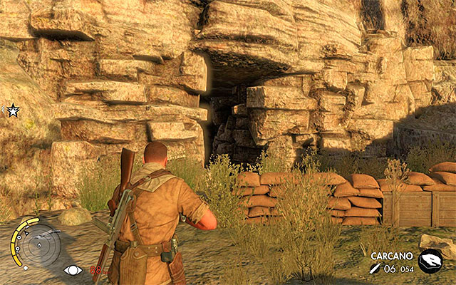 One of the mountain paths leading north - Reaching the central part of the map - Mission 3 - Halfaya Pass - Sniper Elite III: Afrika - Game Guide and Walkthrough