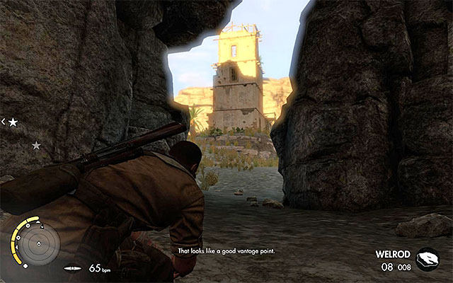 The tower with a Sniper Nest on top - Exploring the central part of the map - Mission 3 - Halfaya Pass - Sniper Elite III: Afrika - Game Guide and Walkthrough