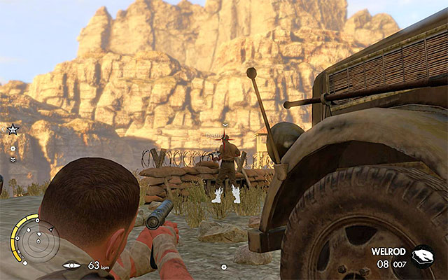 It is best to eliminate your enemies using a silenced weapon - Destroying the second artillery station - Mission 3 - Halfaya Pass - Sniper Elite III: Afrika - Game Guide and Walkthrough